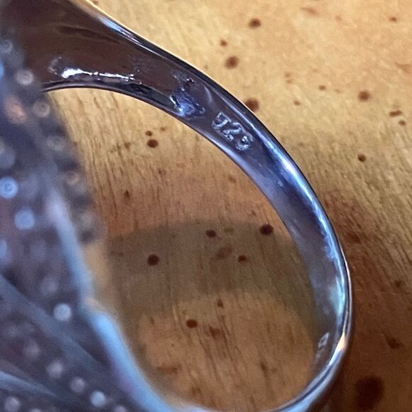 Natural Rose de France Amethyst Sterling Silver Cocktail Ring Size 9 - Picture 6 of 10